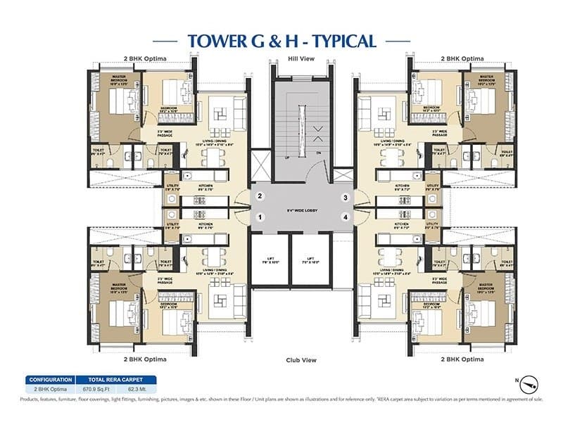 FLOOR PLAN — TOWER G & H